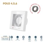 Redpoint 007-0055 POLO 4 ΕΞΑΕΡΙΣΤΗΡΑΣ ΛΟΥΤΡΟΥ ΜΕ ΡΟΥΛΕΜΑΝ & ΑΥΤΟΜΑΤΕΣ ΠΕΡΣΙΔΕΣ Φ100 15W ΛΕΥΚΟΣ DOSPEL