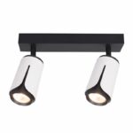 Redpoint "DOS" ΛΕΥΚΟ-ΜΑΥΡΟ SPOT ΟΡΟΦΗΣ ΜΕ ΒΡΑΧΙΟΝΑ 2xGU10 ΑΛΟΥΜΙΝΙΟ (Made In P.R.C)