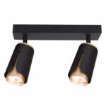 Redpoint "DOS" ΜΑΥΡΟ-ΧΡΥΣΟ SPOT ΟΡΟΦΗΣ ΜΕ ΒΡΑΧΙΟΝΑ 2xGU10 ΑΛΟΥΜΙΝΙΟ (Made In P.R.C)