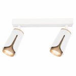 Redpoint "DOS" ΛΕΥΚΟ-ΧΡΥΣΟ SPOT ΟΡΟΦΗΣ ΜΕ ΒΡΑΧΙΟΝΑ 2xGU10 ΑΛΟΥΜΙΝΙΟ (Made In P.R.C)