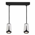 Redpoint "DOUBLE" ΛΕΥΚΟ-ΜΑΥΡΟ SPOT ΟΡΟΦΗΣ ΚΡΕΜΑΣΤΟ 2xGU10 ΑΛΟΥΜΙΝΙΟ (Made In P.R.C)