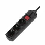 Redpoint ΠΟΛΥΠΡΙΖΟ ΑΣΦΑΛΕΙΑΣ 3 ΘΕΣΕΩΝ ΜΑΥΡΟ ΜΕ ΔΙΑΚΟΠΤΗ+ΚΑΛΩΔΙΟ 1.5mt 3x1.5 + ΤΡΥΠΕΣ ΓΙΑ ΕΠΙΤΟΙΧΗ ΤΟΠΟΘΕΤΗΣΗ