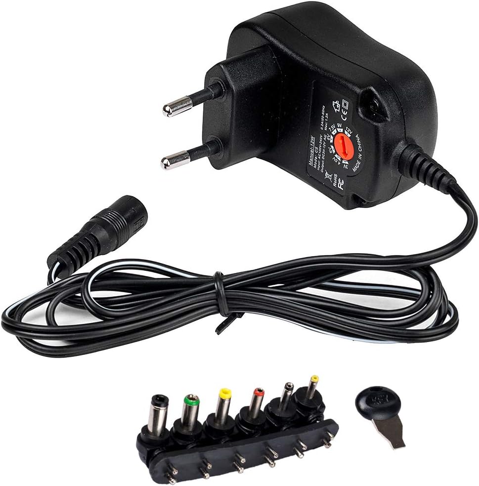 61en5cbrhol._ac_sl1200_ Τροφοδοτικό 12W 12V/1A Switching με 6 κεφαλές - Image 1