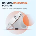 Meetion MT-BTM010R Δεξί Εργονομικό Ασύρματο Ποντίκι Λευκό + Γκρι - Image 6