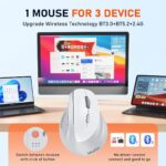 Meetion MT-BTM010R Δεξί Εργονομικό Ασύρματο Ποντίκι Λευκό + Γκρι - Image 7