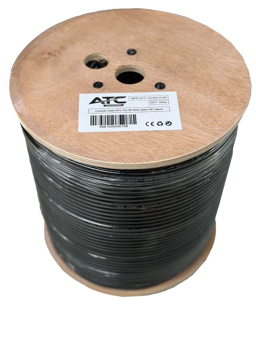 723_2_1 ATC Στροφείο RF ATC-723 RG6 300μ PET Μαύρο - Image 1