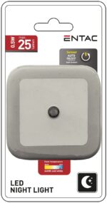 Entac Φωτάκι Νυκτός 0.5W Τετράγωνο Ψυχρό Άσπρο