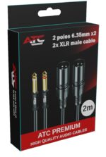 2 poles 6.35mmx2 - 2x XLR male cable - Image 2