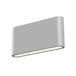 Fos me Επιτοίχια Εξωτερική Πλαφονιέρα LED IP65 6W με Θερμό Λευκό Φως Διπλής Δέσμης 17.5x3x9.1εκ.