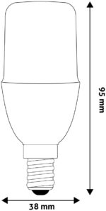 Avide LED Bright Stick Bulb T37 8W E14 Θερμό 3000K - Image 3