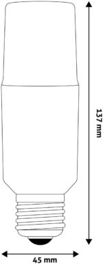 Avide LED Bright Stick Bulk T45 15W E27 Θερμό 3000K - Image 3