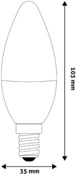 Avide LED Κερί 2.5W E14 Λευκό 4000K Υψηλής Φωτεινότητας - Image 2