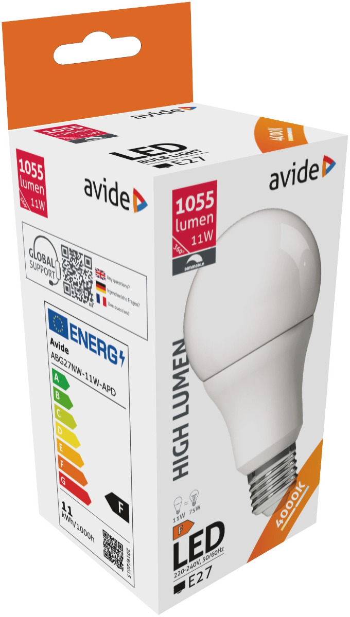 abg27nw-11w-apd_avide-led-globe-fenyeroszabalyzos-a60-11w-e27-240_-nw-4000k Avide LED Κοινή A60 11W E27 240° Λευκό 4000K Ντιμαριζόμενο - Image 1