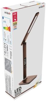 Avide LED Φωτιστικό Γραφείου Δερμάτινο με Ημερολόγιο Καφέ 6W - Image 2