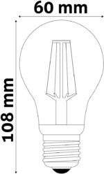 Avide LED Filament Κοινή  3.8W E27 Θερμό 3000K Super Υψηλής Φωτεινότητας - Image 3
