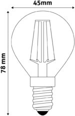 Avide LED Filament Σφαιρική  4W E14 360° Λευκό 4000K - Image 3
