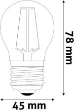 Avide LED Filament Στρογγυλή 2.5W E27 Θερμό 2700K - Image 4