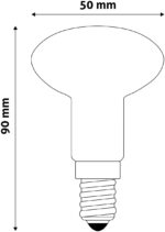 Avide LED Filament R50 4W E14 160° Θερμό 2700K - Image 3