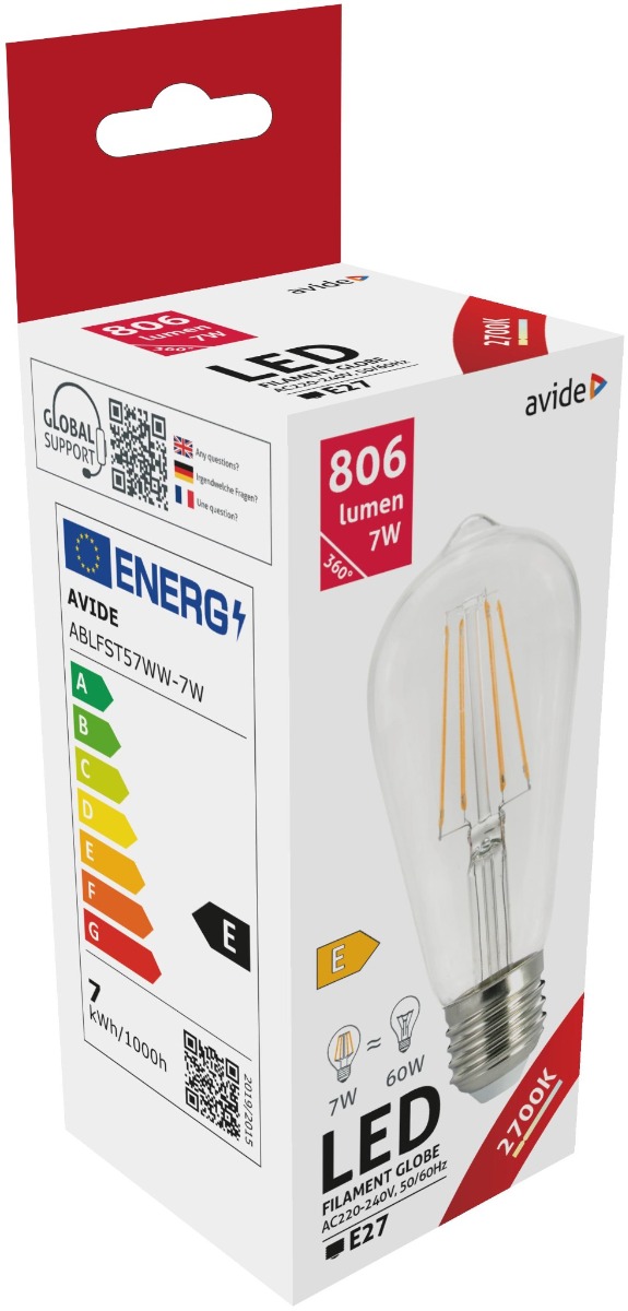 ablfst57ww-7w_avide-led-filament-st57-7w-e27-360_-ww-2700k Avide LED Filament ST57 7W E27 360° Θερμό 2700K - Image 1
