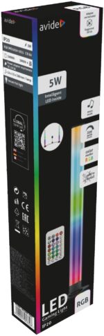 Avide Φωτιστικό Δαπέδου Gamer 5W RGB+IC με Τηλεχειριστήριο - Image 3