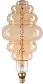 Avide LED Jumbo Bixby Κεχριμπάρι 8W E27 2400K Ντιμαριζόμενο 200x410mm - Image 2