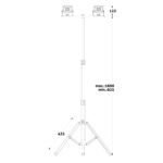 Avide LED Flood Light Slim Αισθητήρας PIR, SMD 2x30W CW 6400K 2 Κεφαλές με Τρίποδο - Image 3