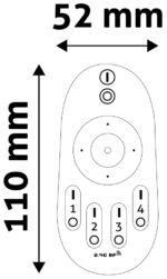 Avide LED Ταινία 12V Ντίμερ 4 Ζωνών RF Τηλεχειριστήριο 144W Ελεγκτής - Image 2