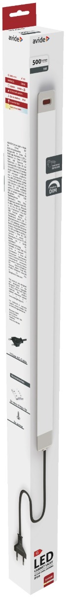 ablscab-60ww-hs_avide-led-szekreny-lampa-9w-3000k-ip20-60cm-szenzorral Avide LED Ταινία Cabinet Light 9W 3000K IP20 60cm με Αισθητήρα Κίνησης - Image 1