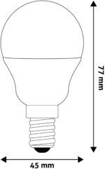 Avide LED Σφαιρική G45 2.5W E14 Λευκό 4000K Υψηλής Φωτεινότητας - Image 3