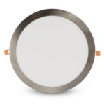 Avide LED Στρογγυλό Πάνελ Οροφής Χωνευτό από Αλουμίνιο Satin Nickel 24W NW 4000K - Image 2