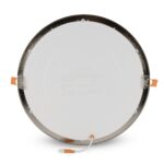 Avide LED Στρογγυλό Πάνελ Οροφής Χωνευτό από Αλουμίνιο Satin Nickel 24W NW 4000K - Image 3