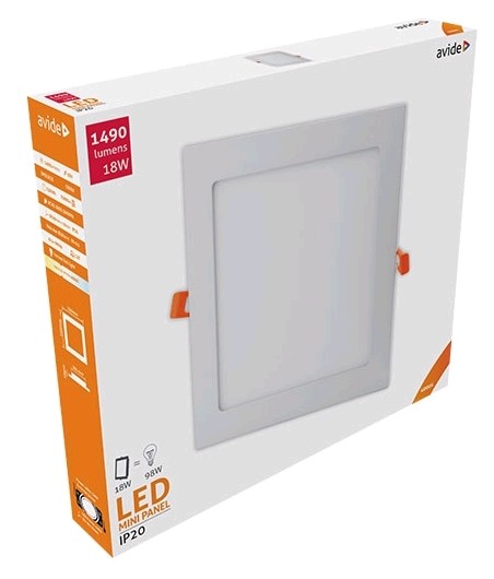 acrpnw-s-18w-alu_avide-led-beepitheto-negyzetes-mennyezeti-lampa-alu-18w-nw-4000k Avide LED Φωτιστικό Οροφής Χωνευτό Τετράγωνο Αλουμίνιο 18W Λευκό 4000K - Image 1
