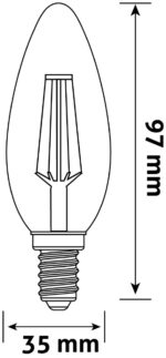 Avide LED Filament Κερί 5.9W E14 WW 2700K Ρυθμιζόμενο - Image 3