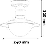 Avide Εξωτερικό Φωτιστικό Οροφής Imperial 1xE27 IP44 Σκούρο Χρυσό - Image 5