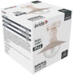 Avide Εξωτερικό Φωτιστικό Οροφής Imperial 1xE27 IP44 Αντίκα Λευκό - Image 3