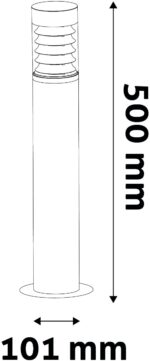 Avide Εξωτερικό Φωτιστικό Κήπου Delmar 1xE27 500mm IP44 Σατέν Νίκελ - Image 3