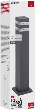 Avide Εξωτερικό Φωτιστικό Κήπου Jolla LED 2W Θερμό 500mm IP44 Ανθρακί - Image 2