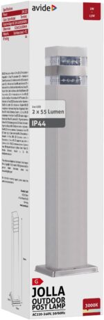 Avide Εξωτερικό Φωτιστικό Κήπου Jolla LED 2W Θερμό 500mm IP44 Σατέν Νίκελ - Image 2