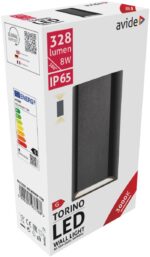 Avide Εξωτερικό Φωτιστικό Τοίχου Torino 2 Way LED 8W Θερμό 3000K IP65 - Image 2