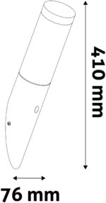 Avide Φωτιστικό τοίχου εξωτερικού χώρου Boca 1xE27 PIR IP44 Μαύρο - Image 2