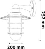 Avide Εξωτερικό Φωτιστικό Τοίχου Hermosa 1xE27 IP44 Μαύρο - Image 3