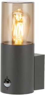 Avide Εξωτερικό Φωτιστικό Τοίχου Athen 1xE27 IP54 με Φωτοκύτταρο