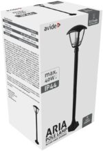 Avide Εξωτερικό Φωτιστικό Κολώνα Aria 100cm 1xE27 IP44 Μαύρο - Image 2