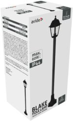 Avide Εξωτερικό Φωτιστικό Κολώνα Blake 1xE27 120cm IP44 Μαύρο - Image 2