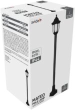 Avide Εξωτερικό Φωτιστικό Κολώνα Mateo-XL 122cm 1xE27 IP44 Μαύρο - Image 2