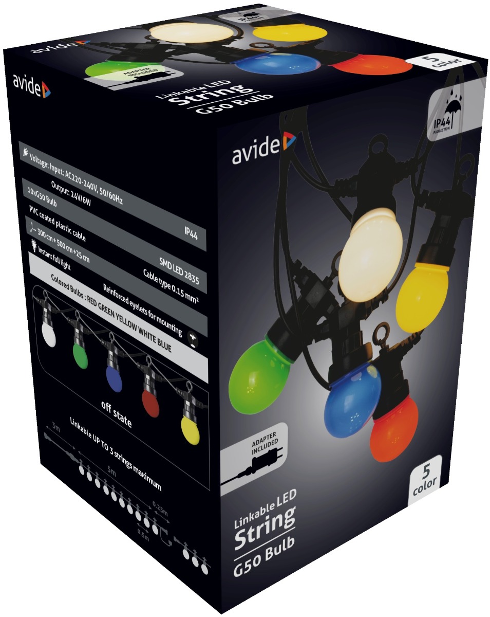 aos10le40l-rgb_avide-kulteri-fuzer-5m-rgb-sorolhato Avide Εξωτερική Γιρλάντα 5m RGB με Δυνατότητα Επέκτασης - Image 1