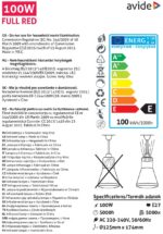 Avide Λάμπα Υπερύθρων E27 100W Full Κόκκινο - Image 3