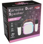 ATC-13 Ασύρματο Ηχείο Καραόκε με 2 Μικρόφωνα 5W RGB - Image 2