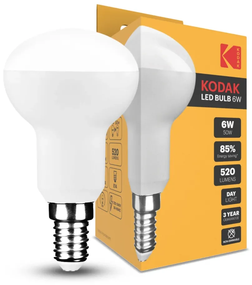 b9450d1c44ee7f8c5686000k-520-lumen KODAK Max LED Izzo Λάμπα R50 6W E14 120° 6000K (520 lumen) - Image 1