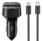 XO BCC17 Smart Bluetooth MP3 A+C Dual Port PD30W Φορτιστής Αυτοκινήτου με καλώδιο Lightning